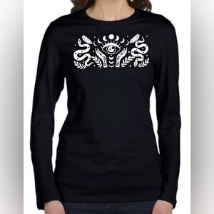 NWT Third Eye Women’s Long Sleeve L Top Snake / Moon / Crystal